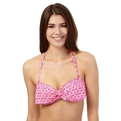 Floozie by Frost French Pink hearts frill bikini top